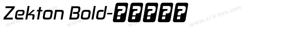 Zekton Bold字体转换